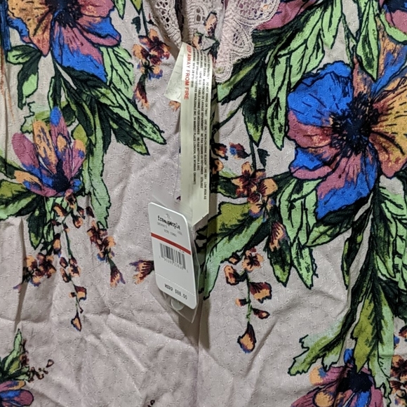 • Free People Marsha Printed Lace-Neck Dress• - Picture 4 of 6